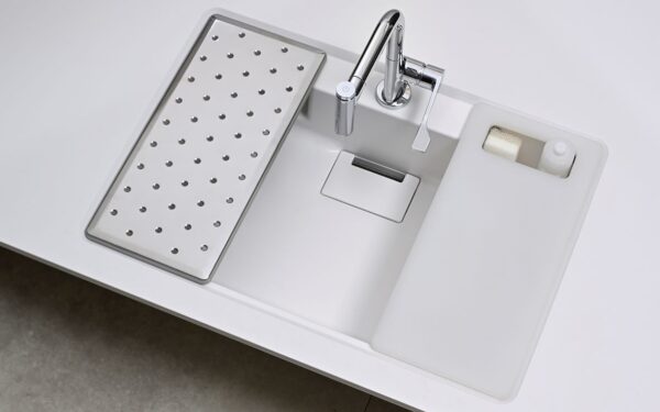 Chậu rửa chén Yoshimoto, HS810, 1 hố, đá nhân tạo, nhập khẩu Nhật Bản - Ảnh 2