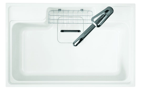 Chậu rửa chén Yoshimoto đá cẩm thạch, 7.4kg, 1 hố, gắn âm hoặc dương, chịu tải 200kg, kèm phụ kiện - Ảnh 7