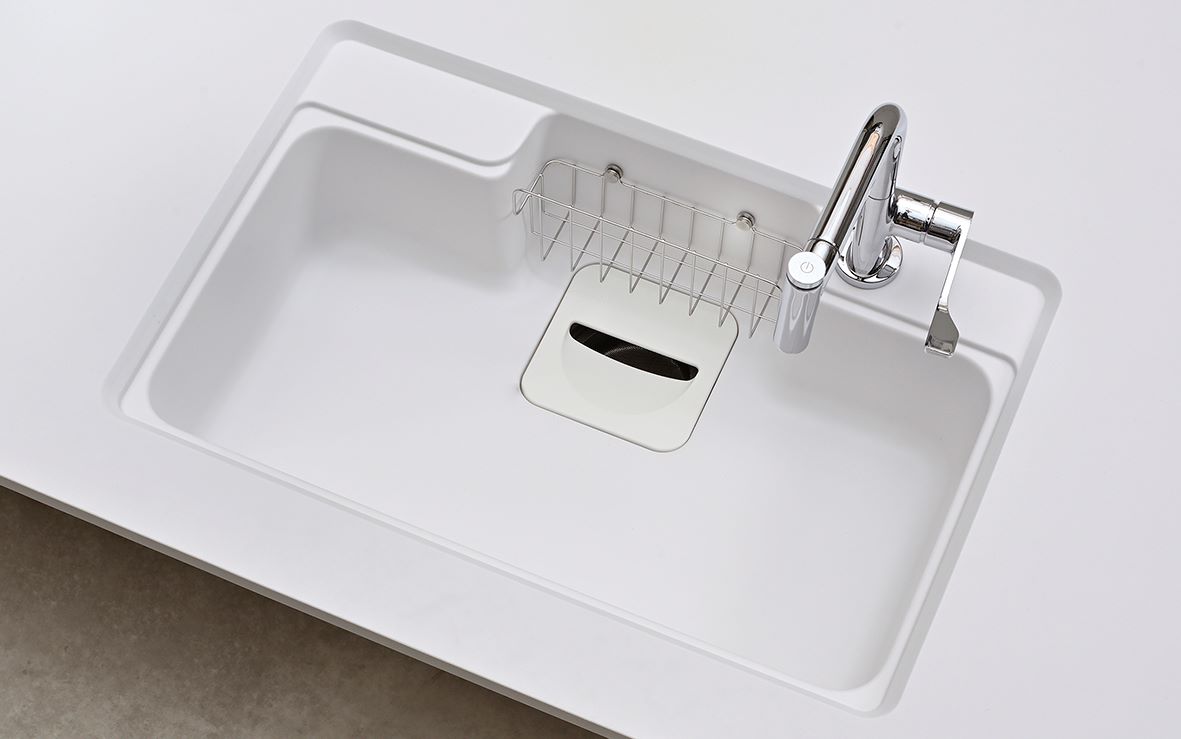 Chậu rửa bát 1 hố Yoshimoto 78 cm, đá cẩm thạch, nhập khẩu Nhật Bản - HS780