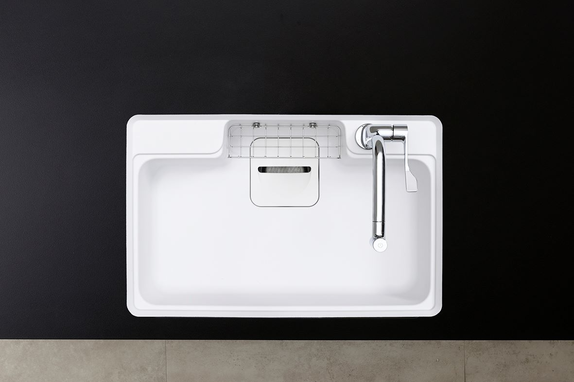 Chậu rửa bát 1 hố Yoshimoto 78 cm, đá cẩm thạch, nhập khẩu Nhật Bản - HS780 - Ảnh 2