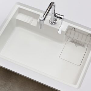 Chậu rửa bát 1 hố Yoshimoto 80 cm, đá cẩm thạch, nhập khẩu Nhật Bản - HS800