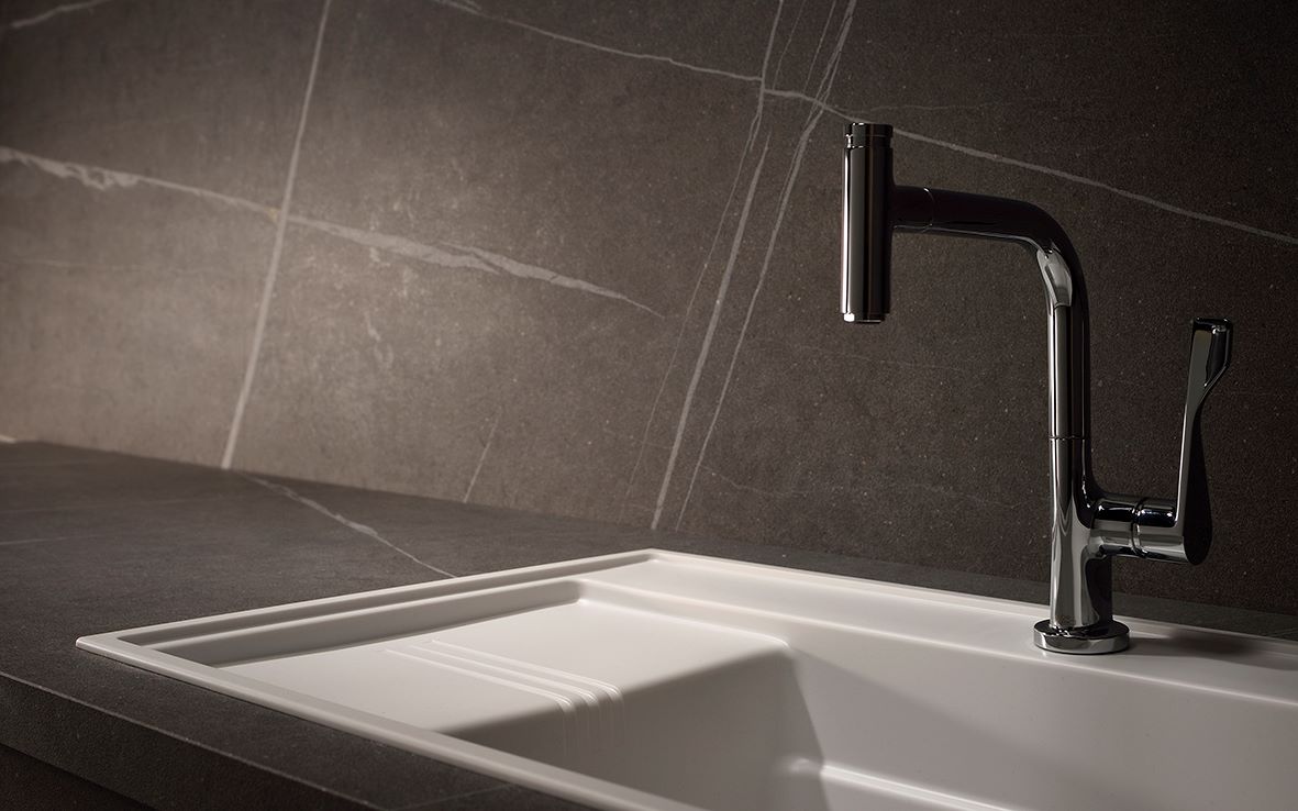 Chậu rửa bát 1 hố Yoshimoto 90 cm, đá cẩm thạch, nhập khẩu Nhật Bản - HS950 - Ảnh 6