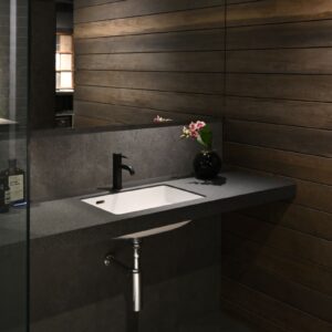 Alternative view of Chậu rửa mặt Yoshimoto, đá cẩm thạch BMC, âm bàn cao cấp, Nhật Bản – US3046