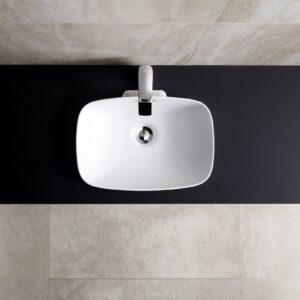 Alternative view of Chậu rửa mặt Yoshimoto, đá cẩm thạch BMC, dương vành cao cấp, Nhật Bản – HV3244