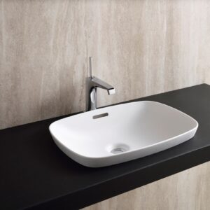 Chậu rửa mặt Yoshimoto, đá cẩm thạch BMC, dương vành cao cấp, Nhật Bản – HV3852