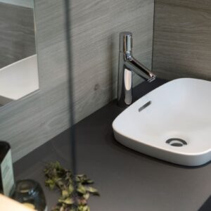 Alternative view of Chậu rửa mặt Yoshimoto, đá cẩm thạch BMC, dương vành cao cấp, Nhật Bản – HV3852