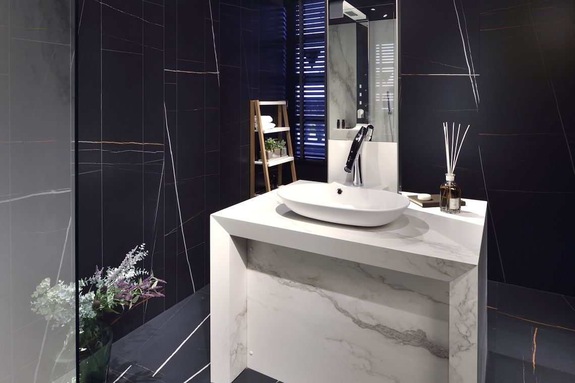 Chậu rửa mặt Yoshimoto, đá cẩm thạch BMC, đặt bàn cao cấp, Nhật Bản – SH4556 - Ảnh 5