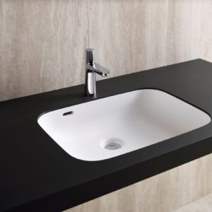 Chậu rửa mặt Yoshimoto, đá cẩm thạch BMC, âm bàn cao cấp, Nhật Bản – UR3854