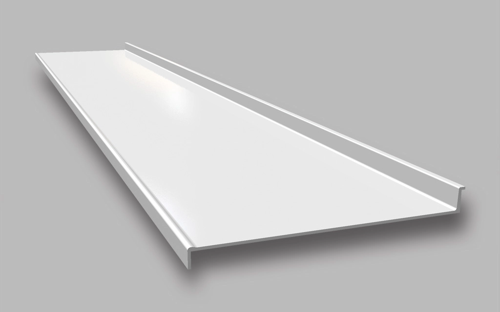 Đá mặt bếp chiều rộng 600mm, tích hợp gờ chống tràn phía trước và sau dạng bo tròn – SV