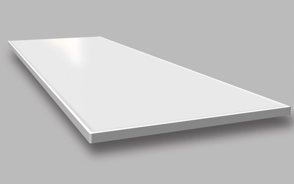 Đá mặt bếp khổ lớn chiều rộng 750mm/970, tích hợp gờ chống tràn 3 mặt dạng góc cạnh - YFB