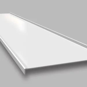 Đá mặt bếp chiều rộng 650mm, tích hợp gờ chống tràn phía trước và sau dạng góc cạnh - YX